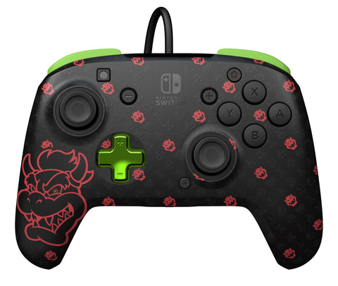 Nintendo Switch Rematch GLOW Wired Controller (Bowser) - Nintendo Switch