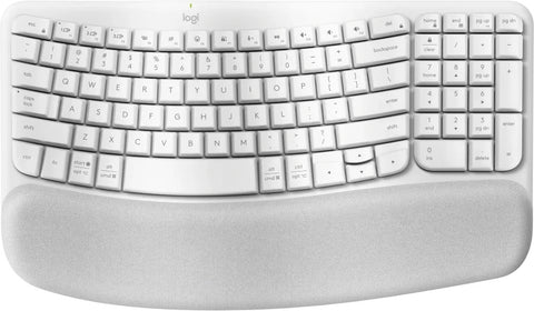 Logitech Wave Keys Wireless Ergonomic Keyboard Off-White