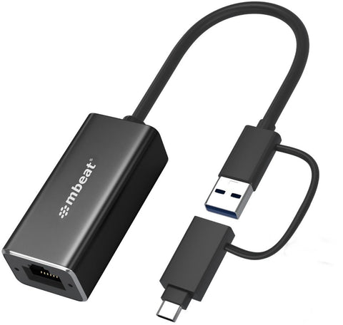 mbeat USB 3.1 Gigabit LAN Adapter with USB-C Converter