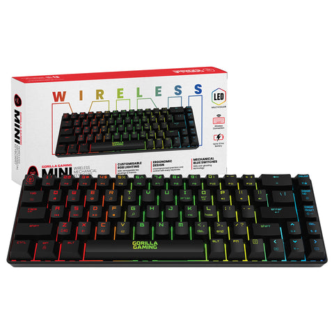 Gorilla Gaming Mini Wireless Mechanical Keyboard - Black (PC)