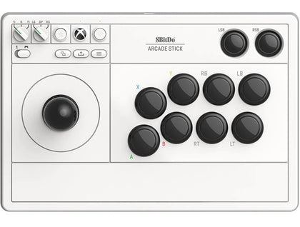 8BitDo Xbox Wireless 2.4G Arcade Fight Stick (White) (PC, Xbox Series X, Xbox One)