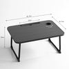 STORFEX Portable Laptop Table with Cupholder and Drawer - Black