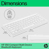 HP 350 Compact Multi-Device Bluetooth Keyboard White