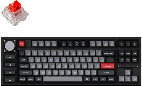 Keychron Q3 Pro 80% RGB Keychron K Pro Red Fully Assembled Hot-Swappable QMK Custom Mechanical Keyboard Carbon Black Special Edition - Special Edition