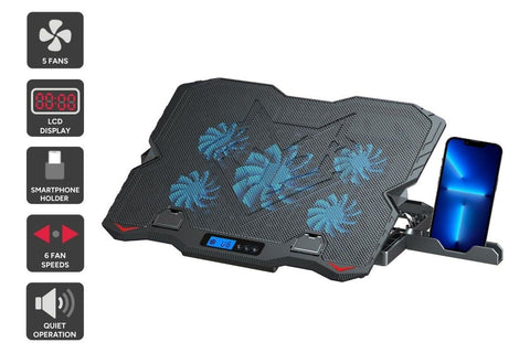 Kogan Rapid Height Adjustable Laptop Cooling Stand with 5 Fans