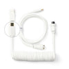 Keychron Custom Coiled Aviator Straight USB Type-C Cable Blue