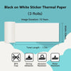Phomemo 53mm White Sticker 10-Year-Lasting Thermal Paper for T02/M02X/M832丨3 Rolls
