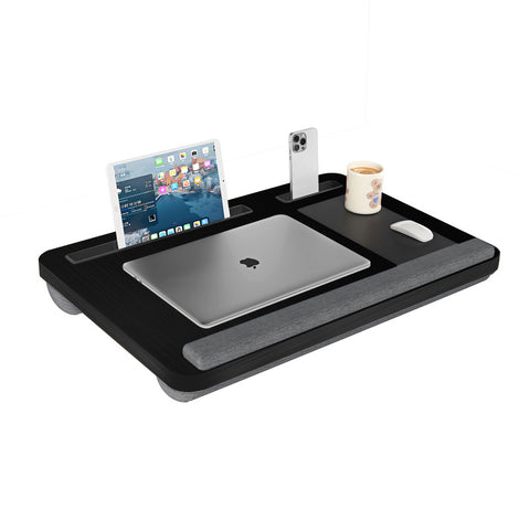 COMFEYA Lap Desk with Built-in Mouse Pad & Wrist Support - Black