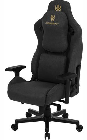 Juggernaut F100 Fabric Gaming Chair - Dark Grey/Gold
