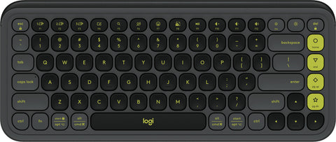 Logitech Pop Icon Keys Compact Bluetooth Wireless Keyboard Graphite & Green