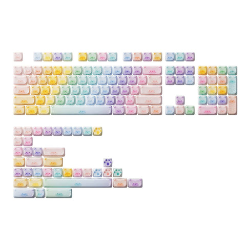 Akko MAO Keycap Set Colorful Cats