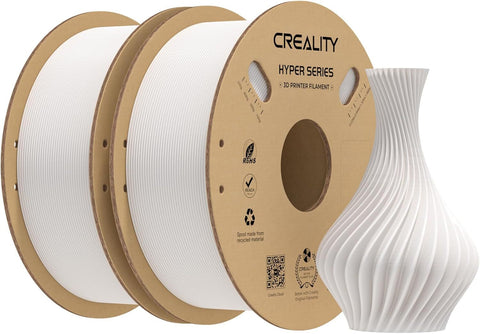 Creality Hyper Series PLA 3D Printing Filament (1kg/Spool x 2) 2kg - White