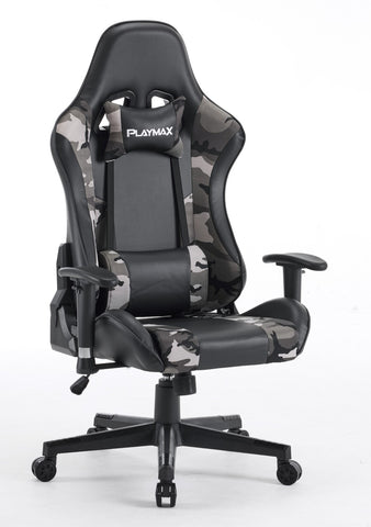 Playmax Elite Gaming Chair - Fabric Black and Grey Camo