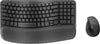 Logitech Wave Keys Wireless Ergonomic Keyboard + Lift Mouse Combo Bundle