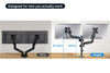 Kogan Full Motion Gas Spring Dual Stacking Monitor Arm for 17"- 32" Monitors