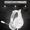 Playmax RGB Cat Ear Headset (White) (Switch, PC, PS5, PS4, Xbox Series X, Xbox One)