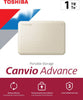Toshiba Canvio Advance V10 USB 3.0 Portable External Hard Drive 1TB (White)