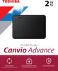 Toshiba Canvio Advance V10 USB 3.0 Portable External Hard Drive 2TB (Black)