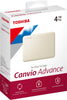 Toshiba Canvio Advance V10 USB 3.0 Portable External Hard Drive 4TB (White)