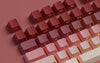 Akko x Veekos PBT Shine-Through Side-Printed Rose Latte Cherry Keycap Set (135-Key)