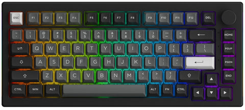 Akko Black & Silver 5075B Plus 75% Fairy Hot-Swappable Wireless Mechanical Keyboard