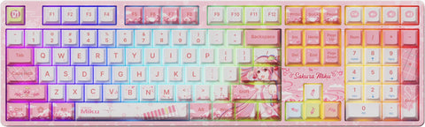 Akko Sakura Miku 5108B Plus 100% V3 Piano Pro Hot-Swappable Wireless Mechanical Keyboard