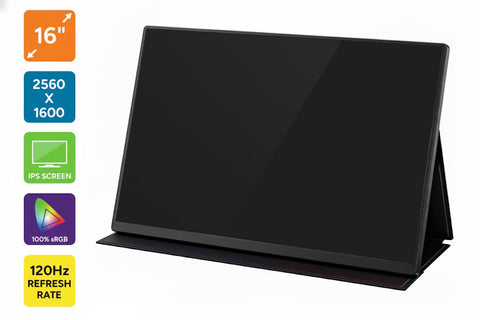 Gorilla 16" 2K 120Hz IPS Portable Gaming Monitor with Leather Case