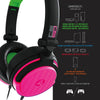4Gamers C6-50 Wired Gaming Headset (Neon Green & Pink)