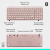 Logitech MK250 Compact Bluetooth Wireless Keyboard and Mouse Combo Rose
