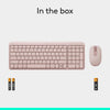Logitech MK250 Compact Bluetooth Wireless Keyboard and Mouse Combo Rose