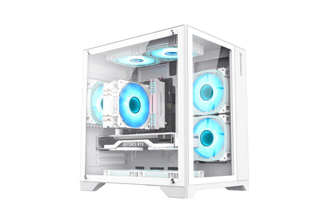 GameMax Infinity Mini Gaming PC Case White