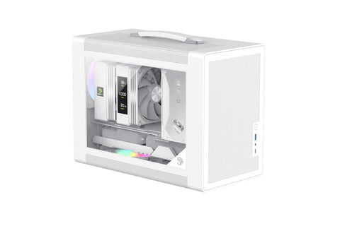 GameMax Mechanic Spark Air SFF Gaming PC Case White